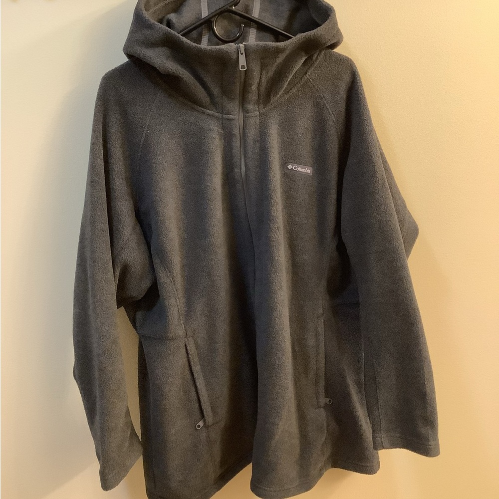 Columbia Charcoal Fleece hooded Jacket
